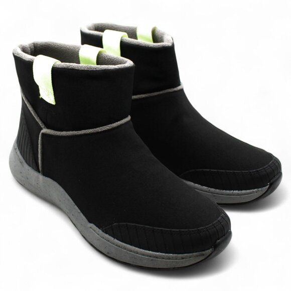 Dr. Scholl S Home Women S Faux Suede Contrast Trim Faux Fur Lined Ankle Boots - Picture 1 of 5